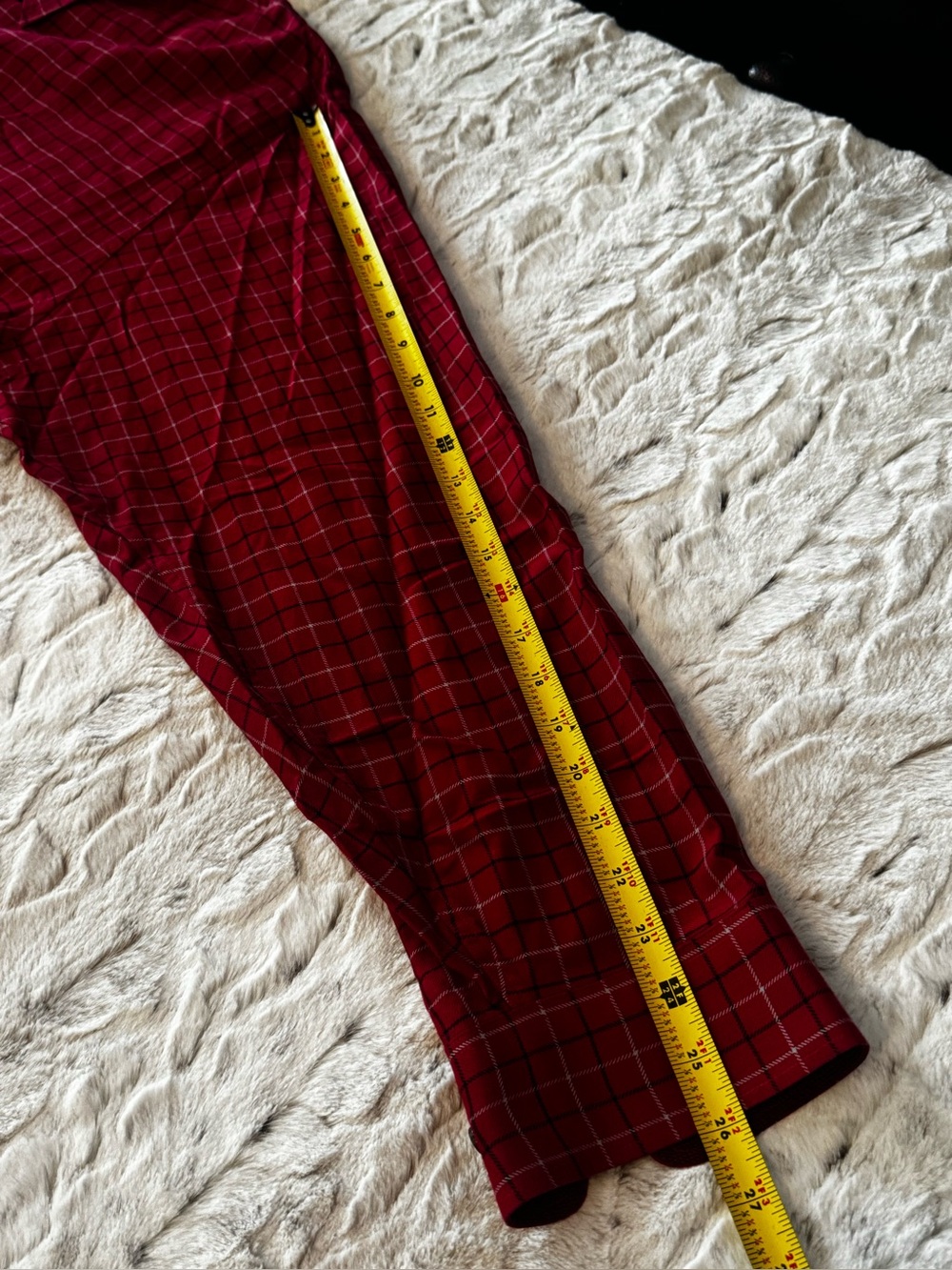 Cutter & Buck Red Plaid Light Flannel Big & Tall Man Button Down Shirt- size 4XT - Picture 8 of 9